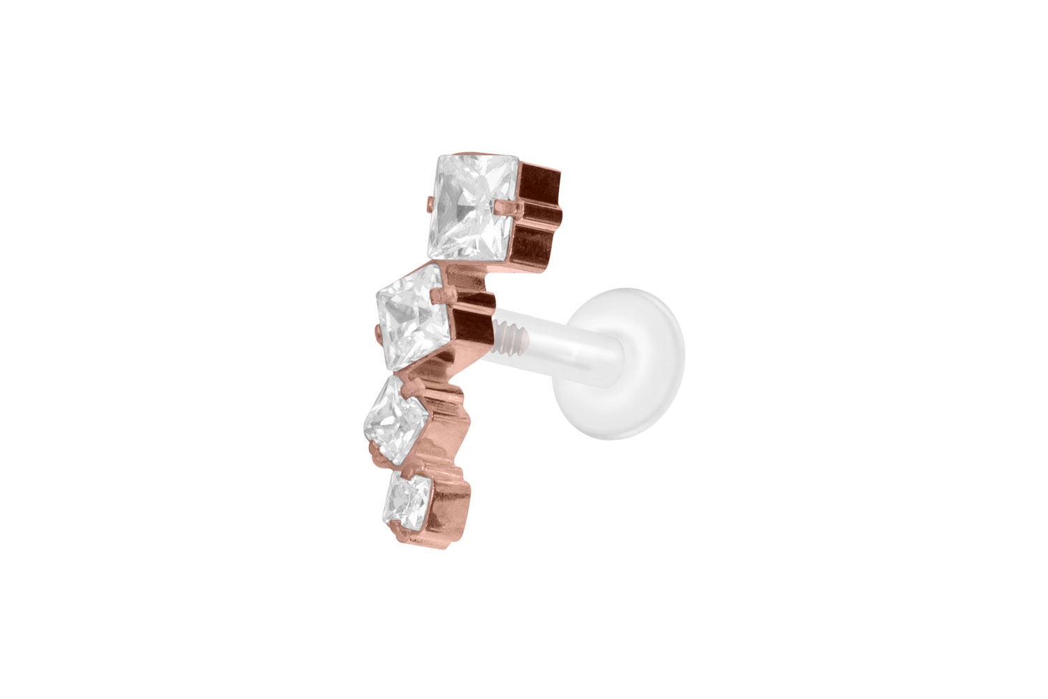 PTFE labret with internal thread + titanium attachment CRYSTAL ARCH | 7 ...
